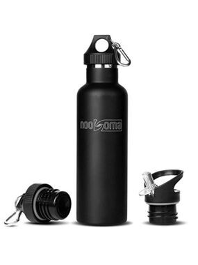 Insulated Black Stainless Steel Water Bottle